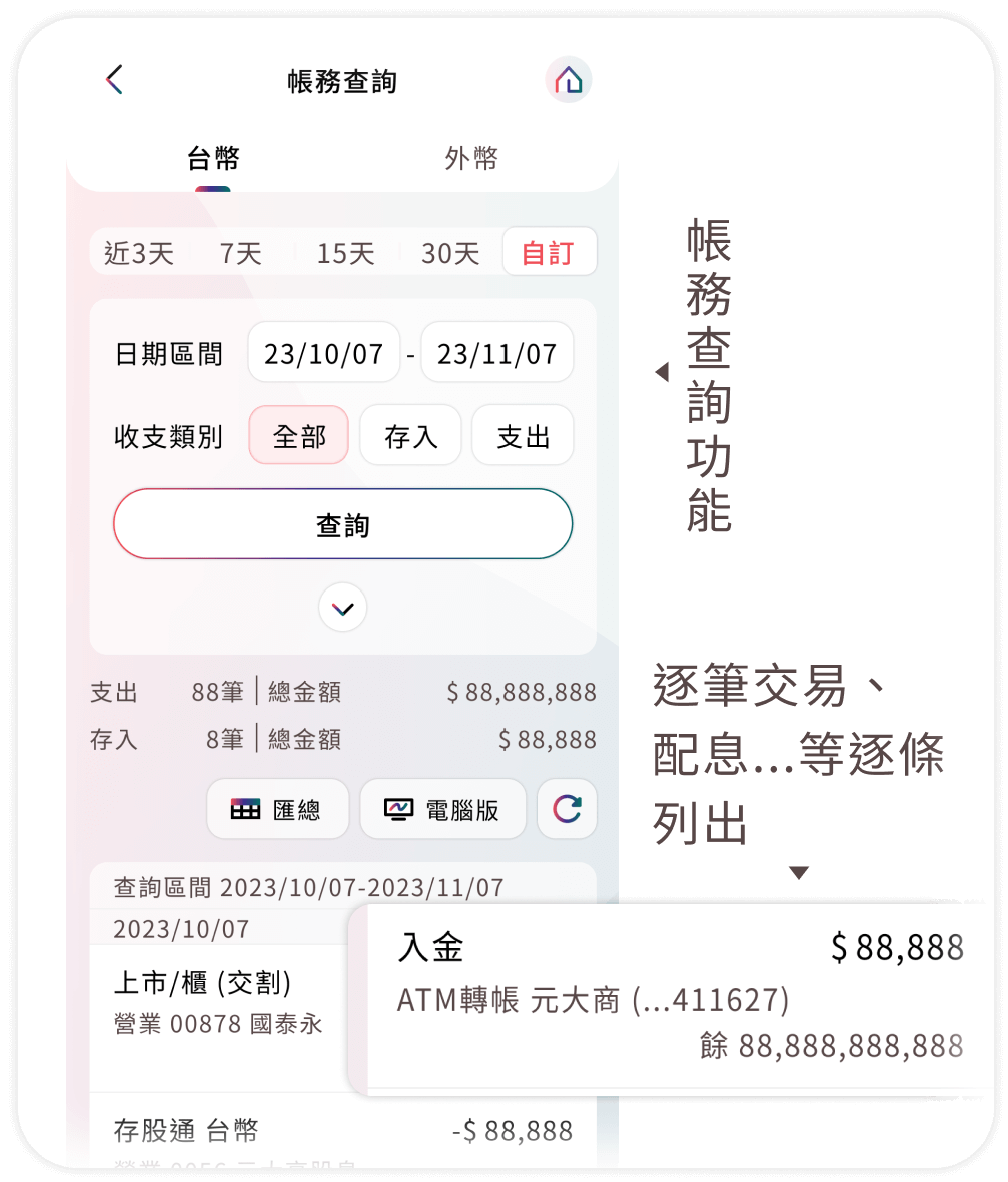 投資帳務清晰