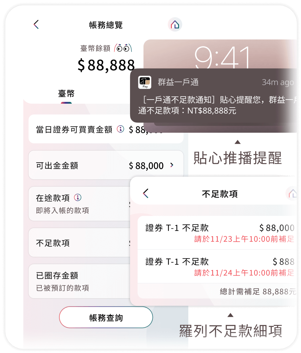 不足款項羅列